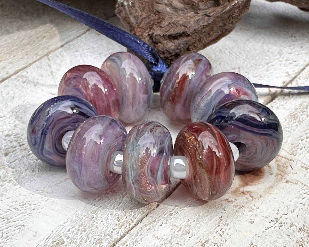 multicolor lampwork beads