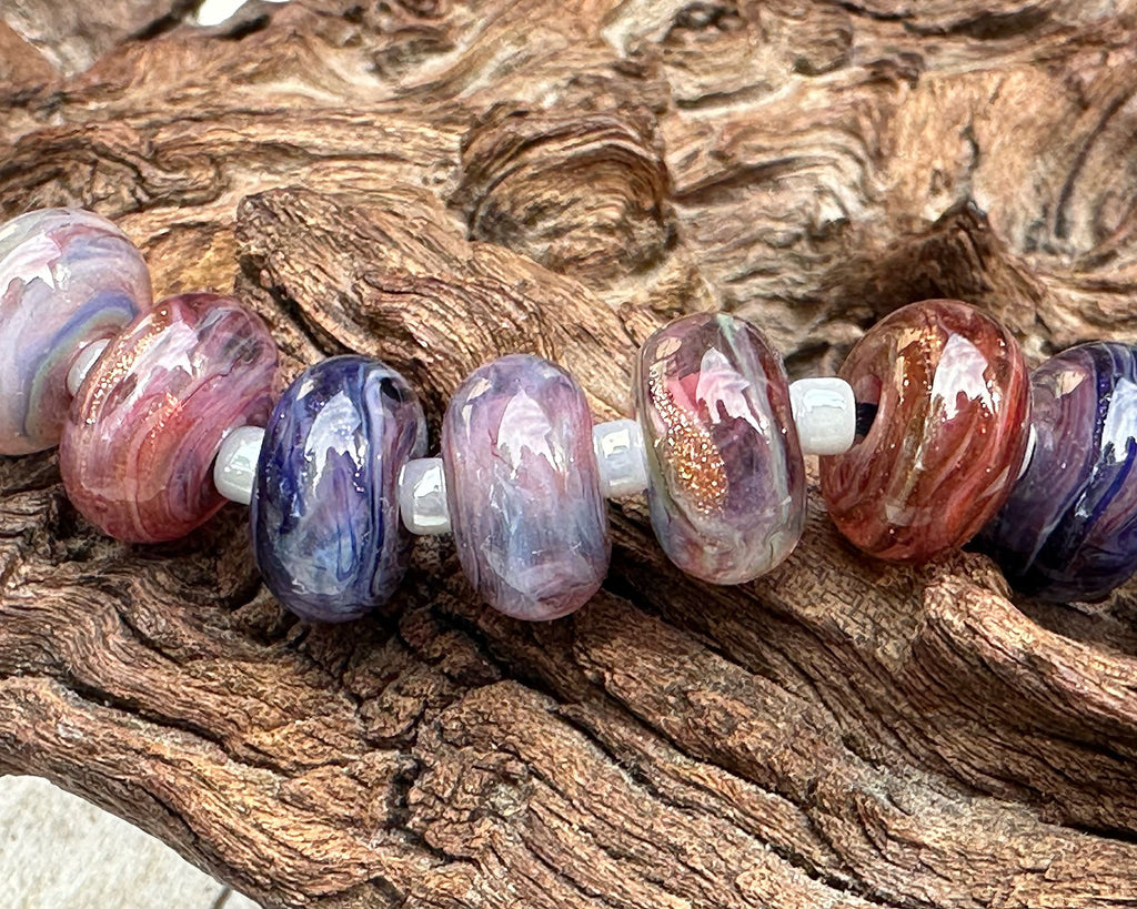 multicolor lampwork beads