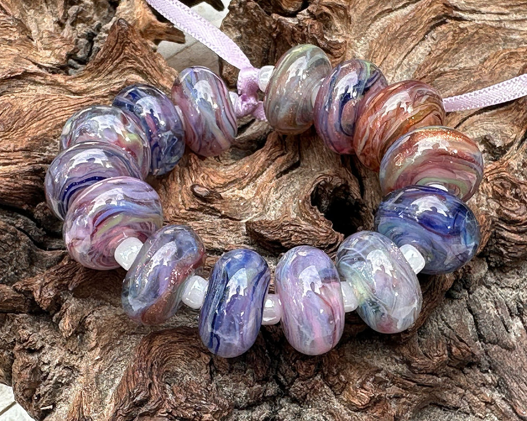multicolor lampwork beads
