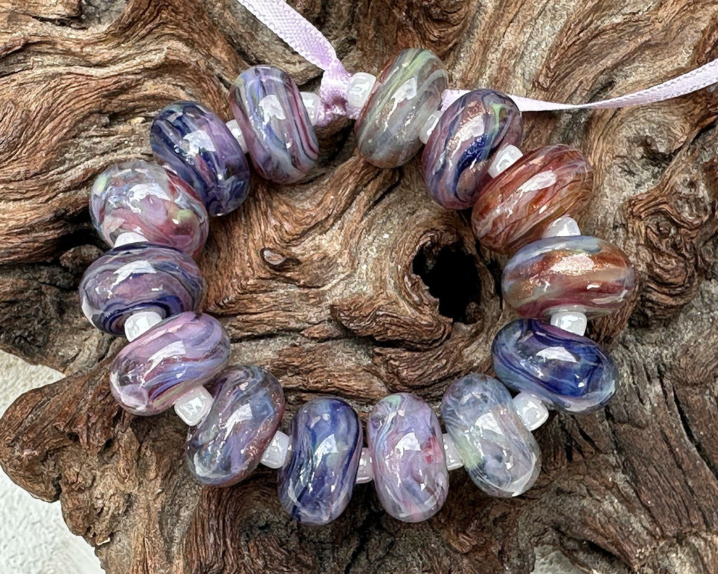 multicolor lampwork beads