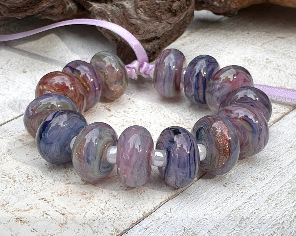 multicolor lampwork beads
