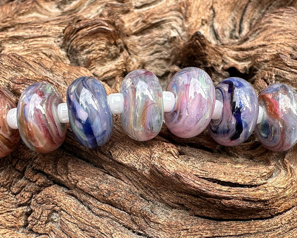 multicolor lampwork beads