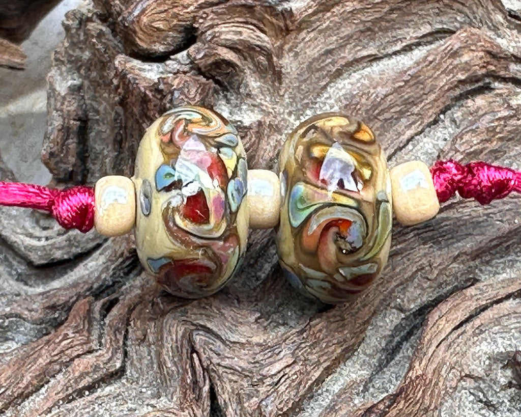 multicolor lampwork beads