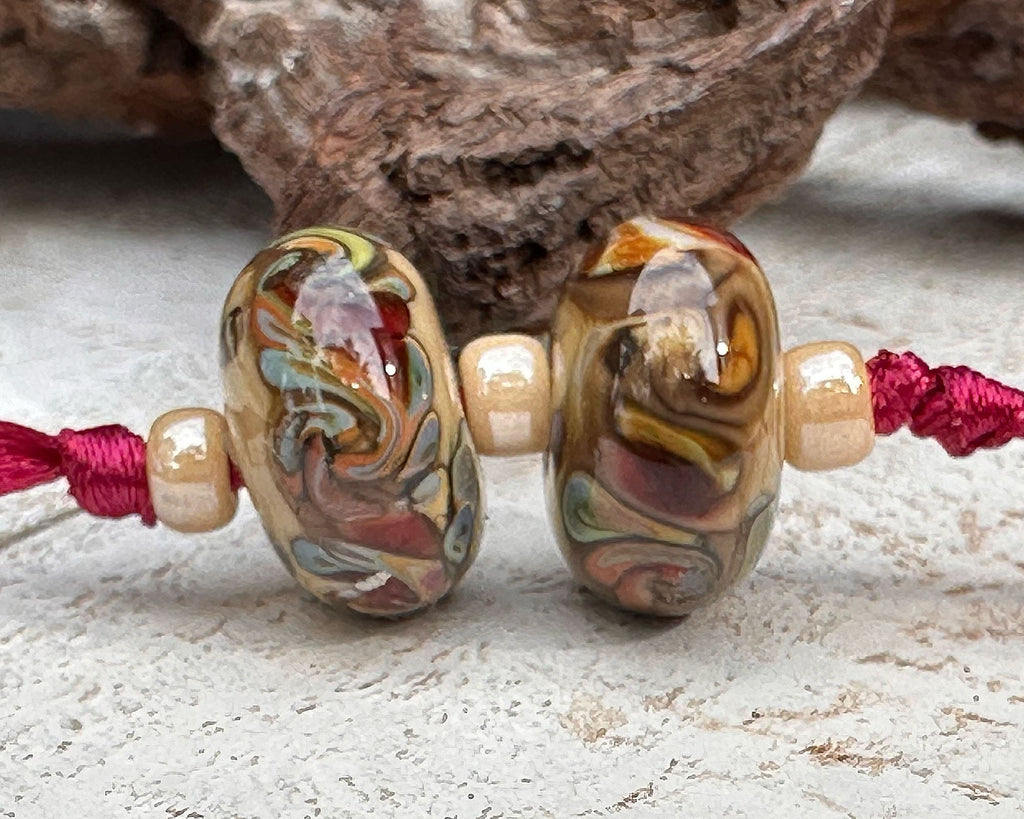 multicolor lampwork beads