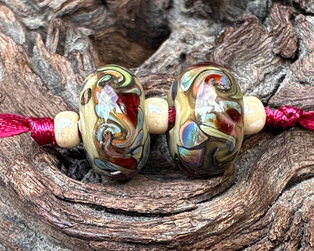 multicolor lampwork beads