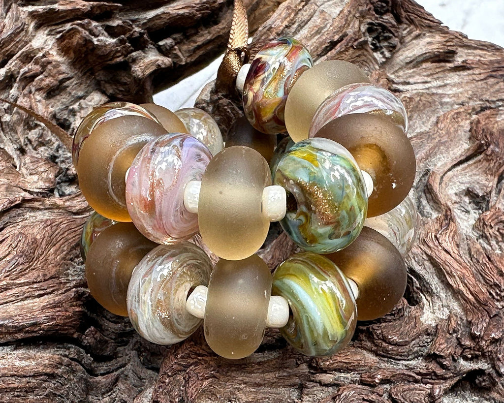 topaz lampwork beads