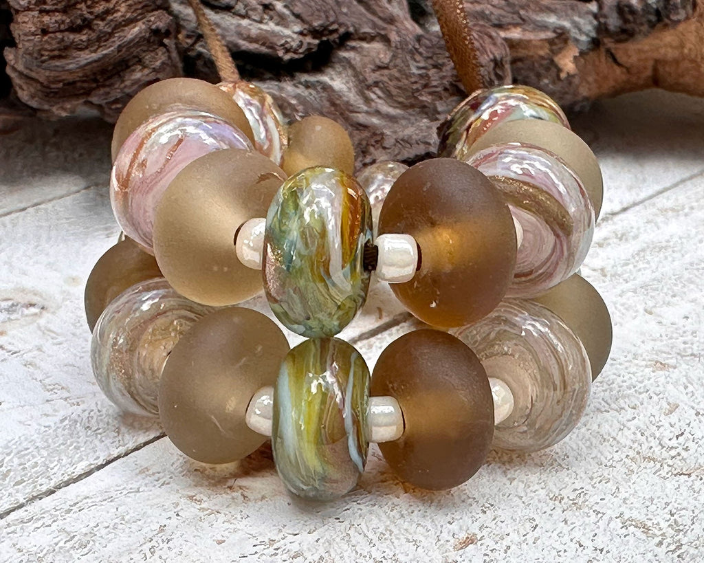 topaz lampwork beads