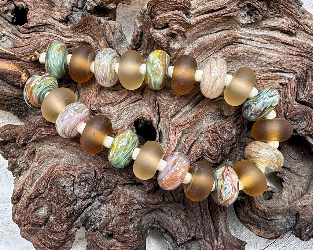 topaz lampwork beads