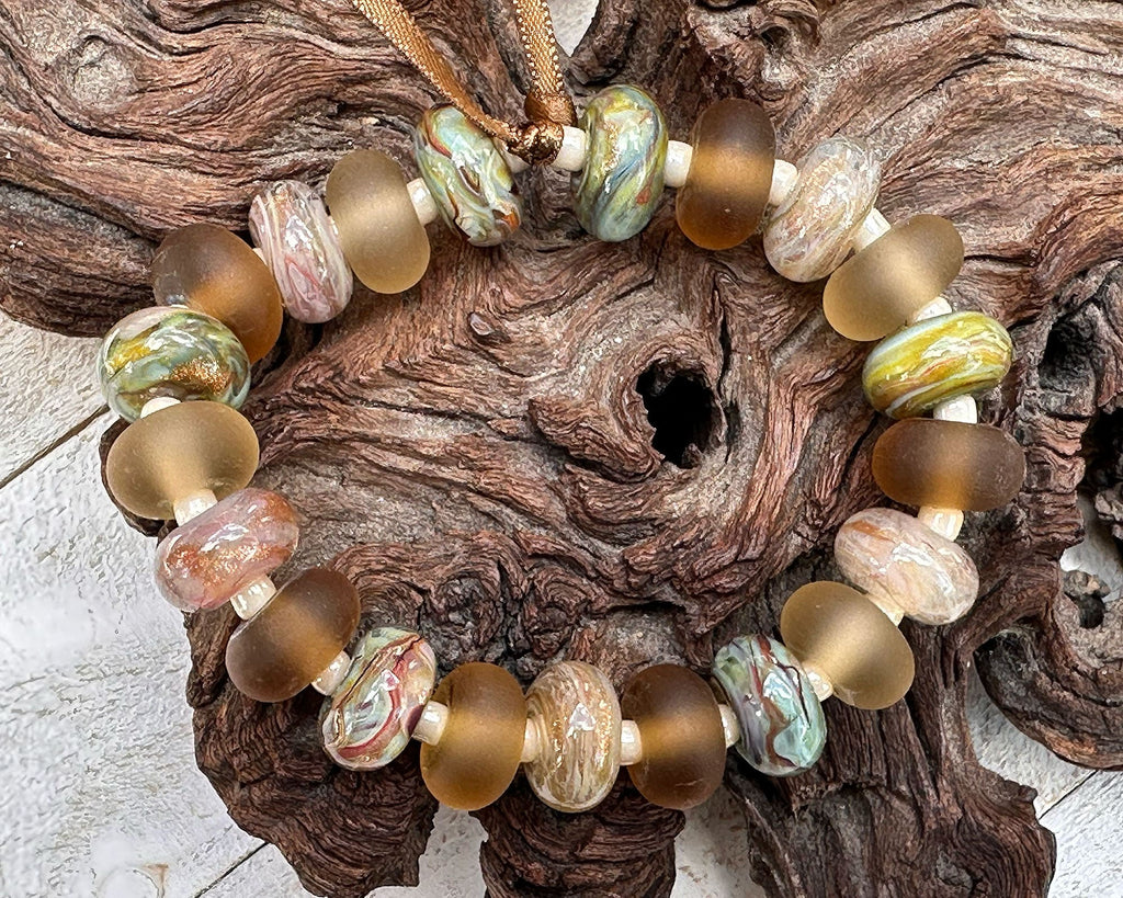 topaz lampwork beads