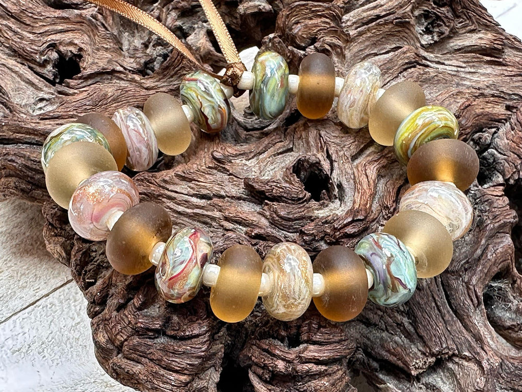 topaz lampwork beads