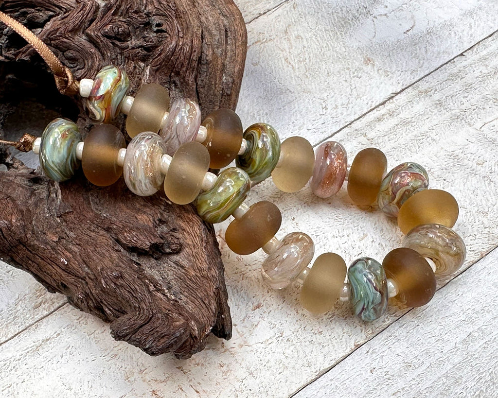 topaz lampwork beads