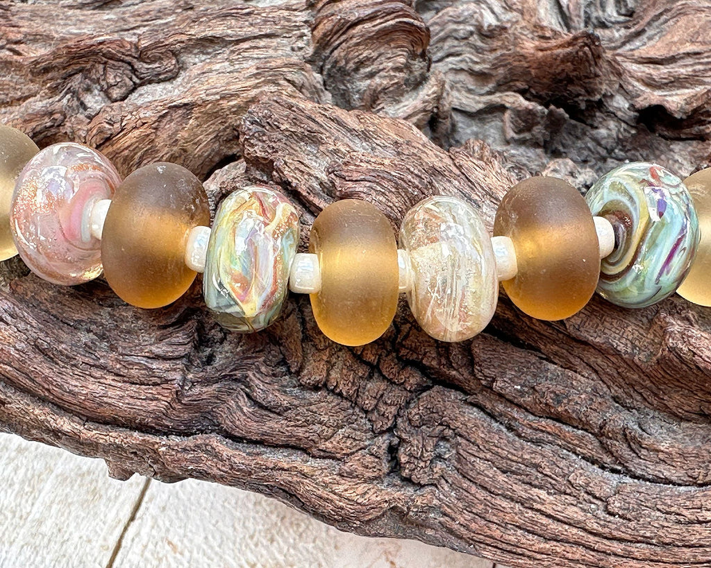 topaz lampwork beads