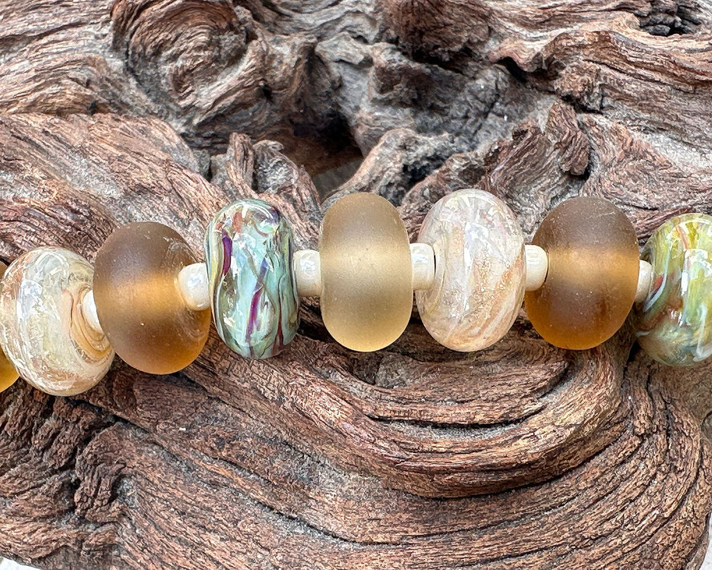 topaz lampwork beads