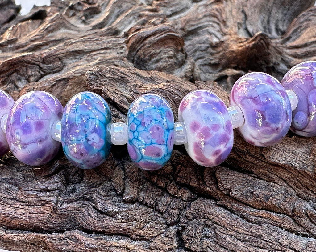 purple lampwork beads