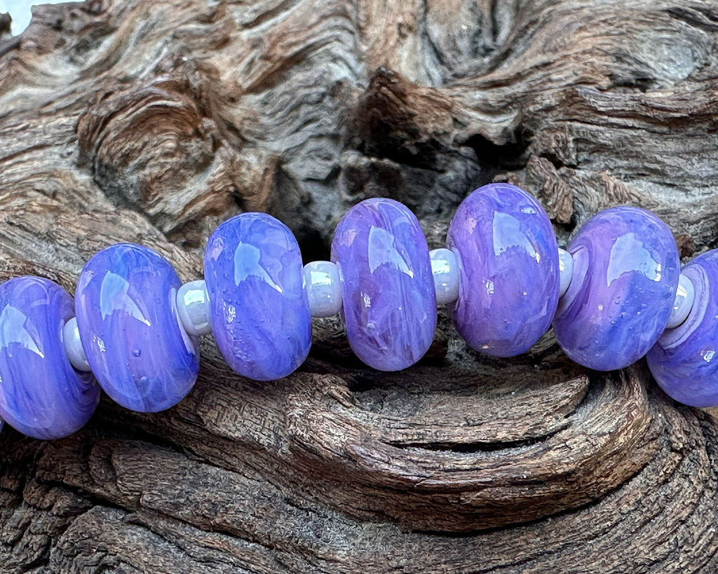 purple lampwork beads