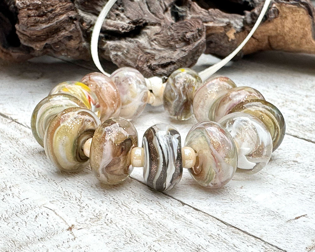 neutral lampwork beads