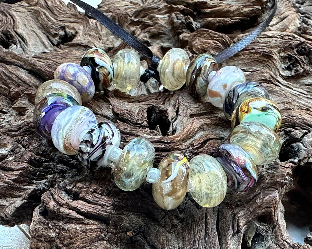 multicolor lampwork beads