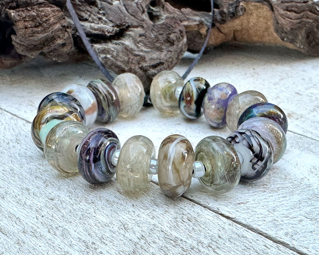 multicolor lampwork beads