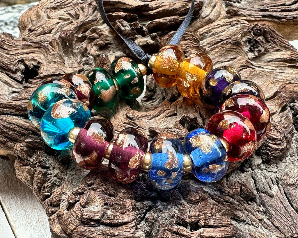 sparkle lampwork beads
