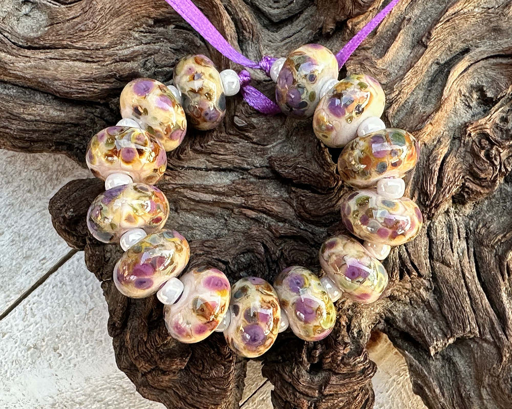 purple lampwork beads