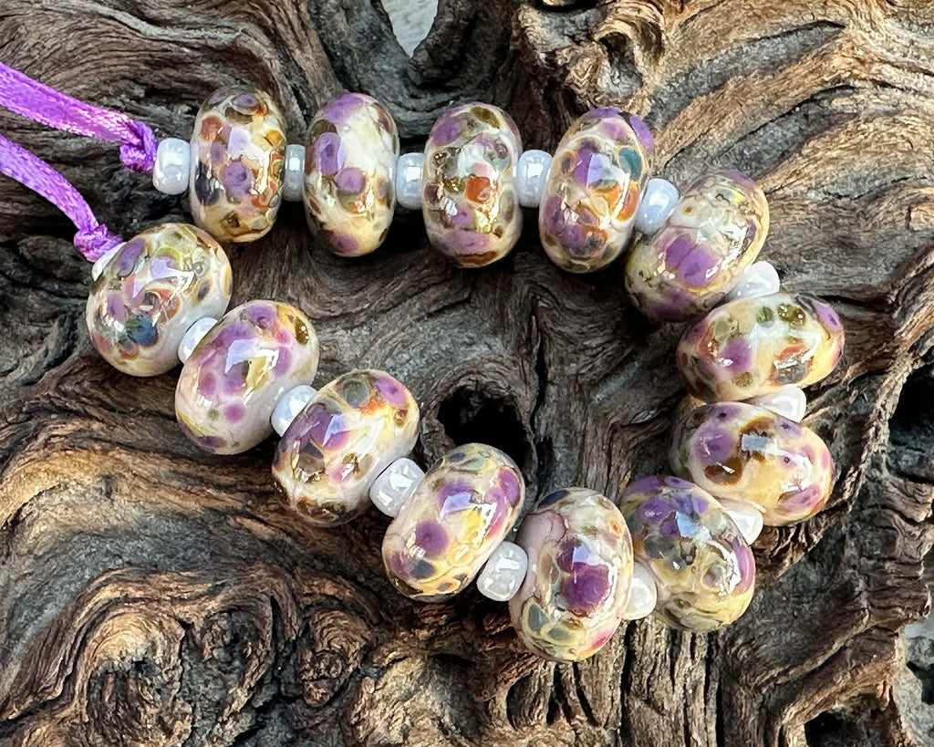 purple lampwork beads