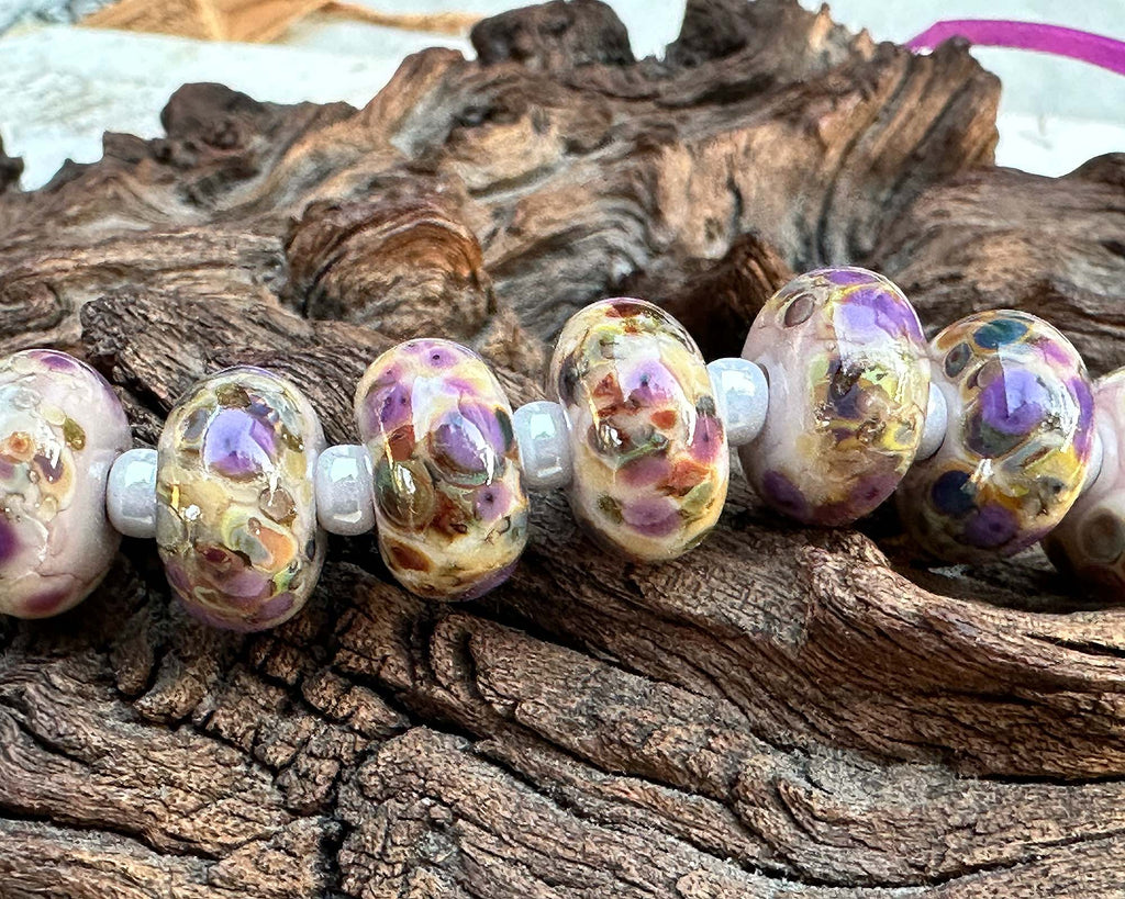 purple lampwork beads