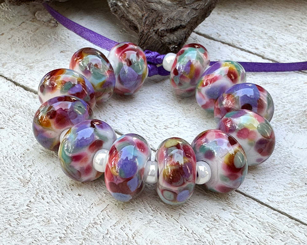 colorful lampwork beads