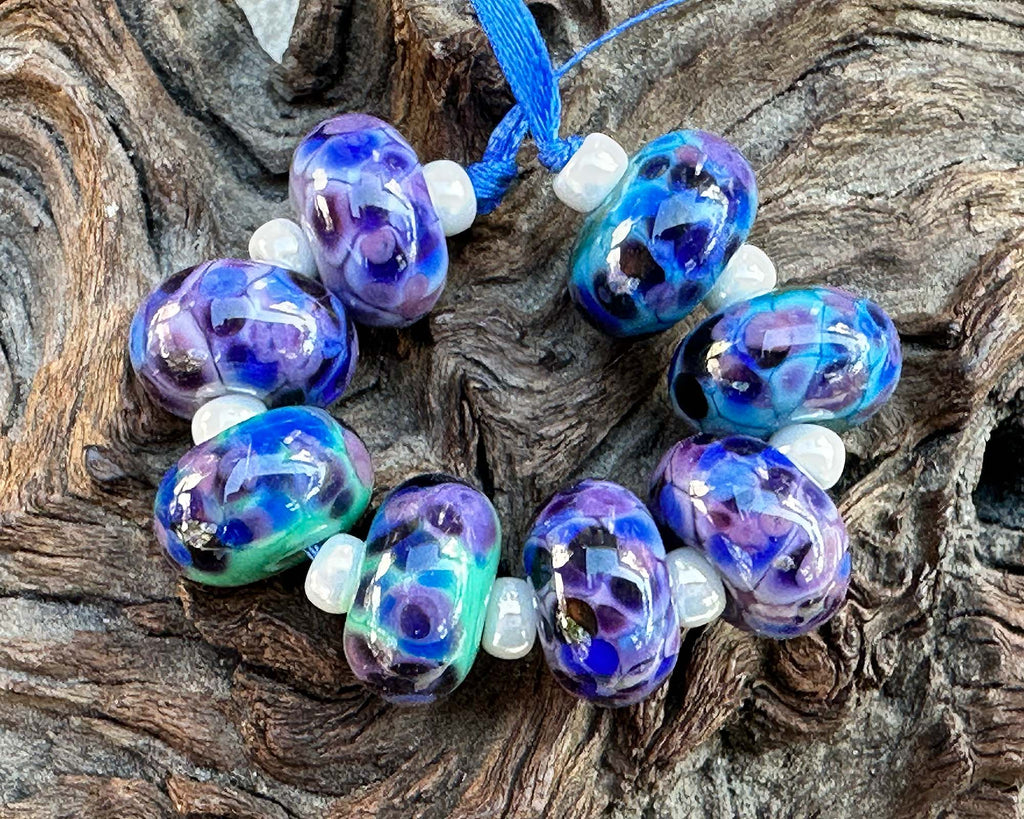 purple lampwork beads