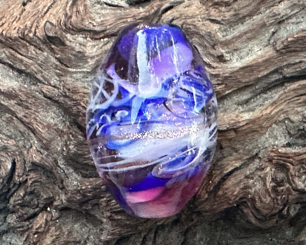 purple lampwork bead