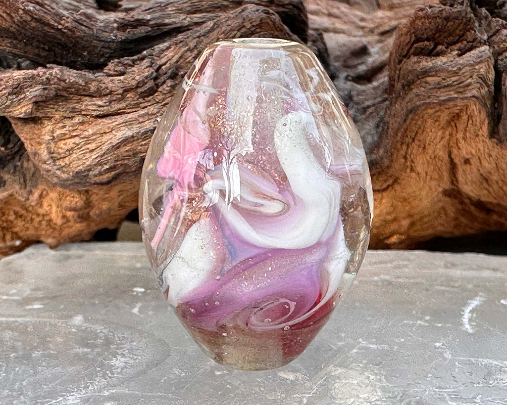 valentine lampwork bead