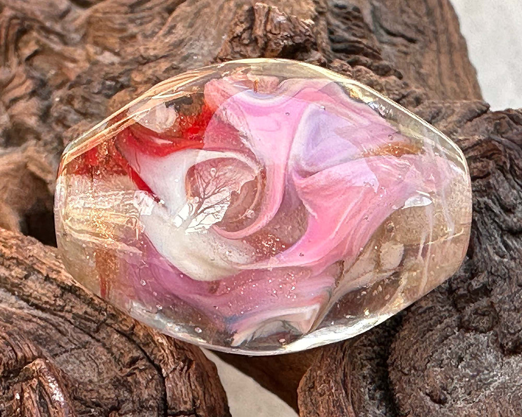 valentine lampwork bead