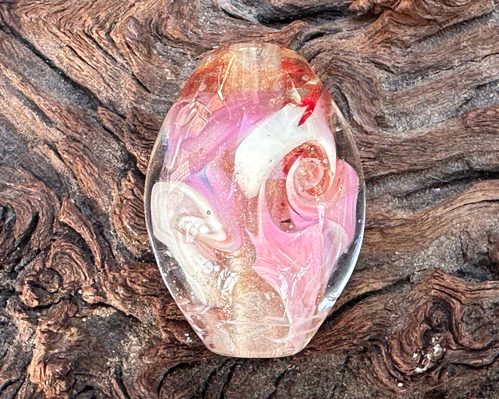 valentine lampwork bead