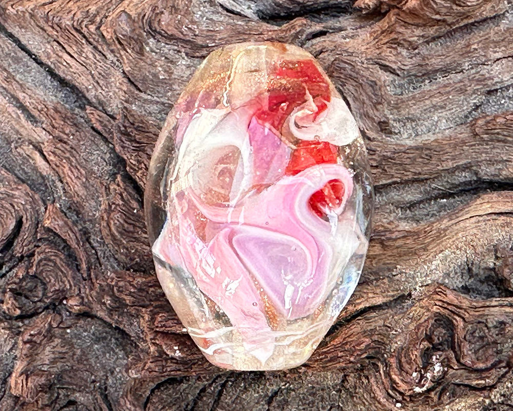 valentine lampwork bead