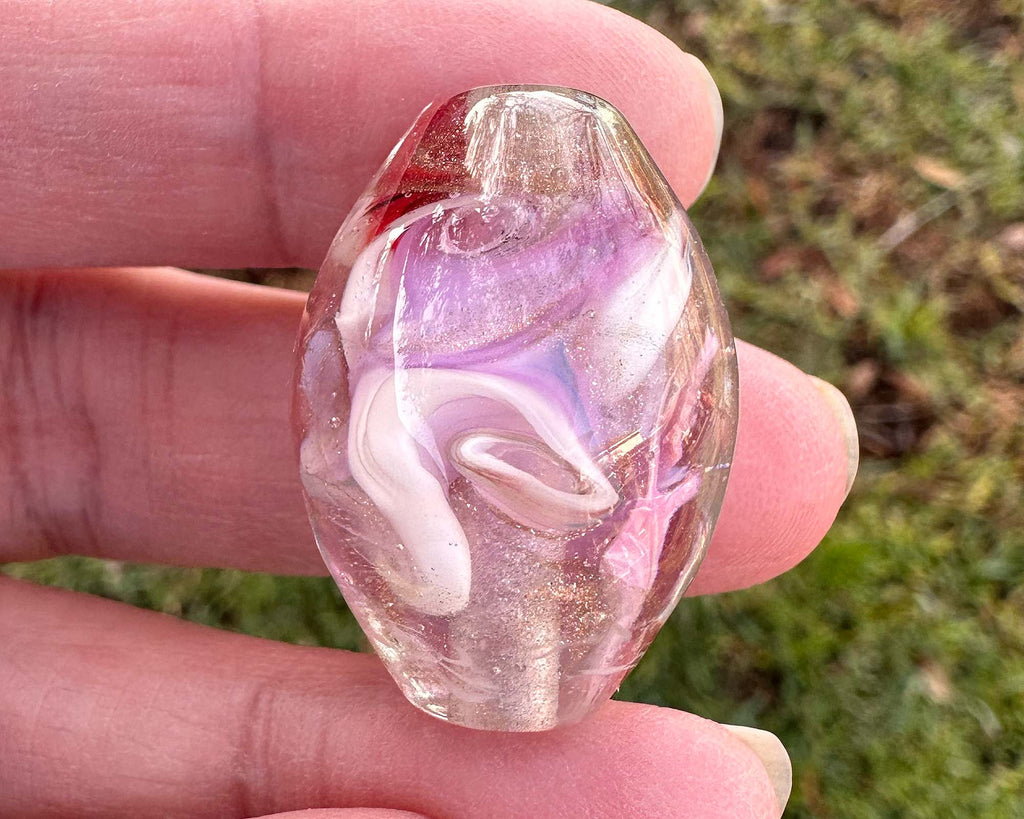 valentine lampwork bead