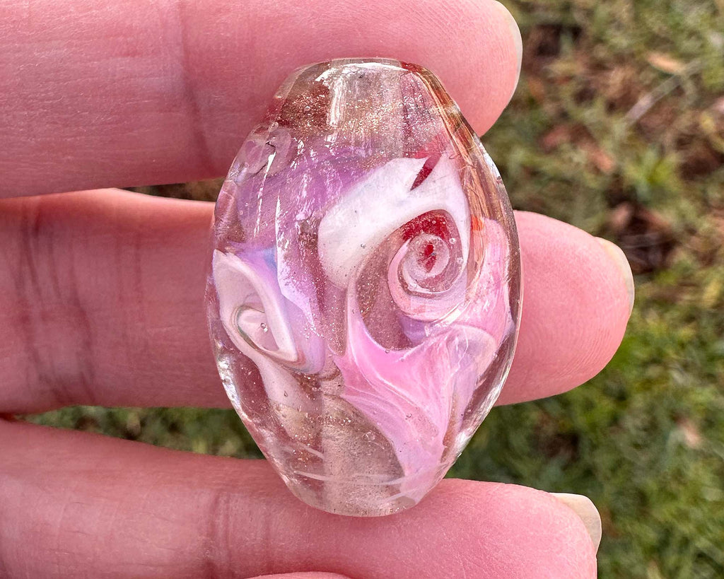 valentine lampwork bead