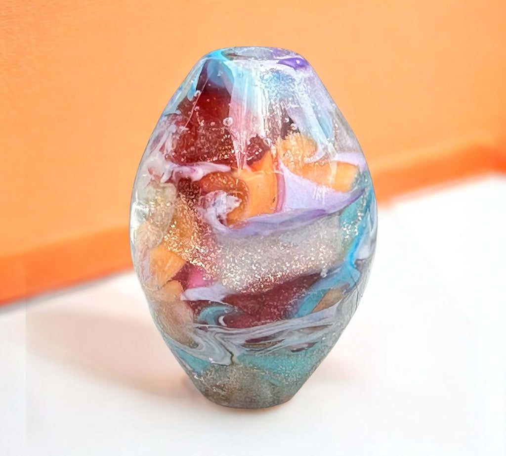 summer lampwork focal bead