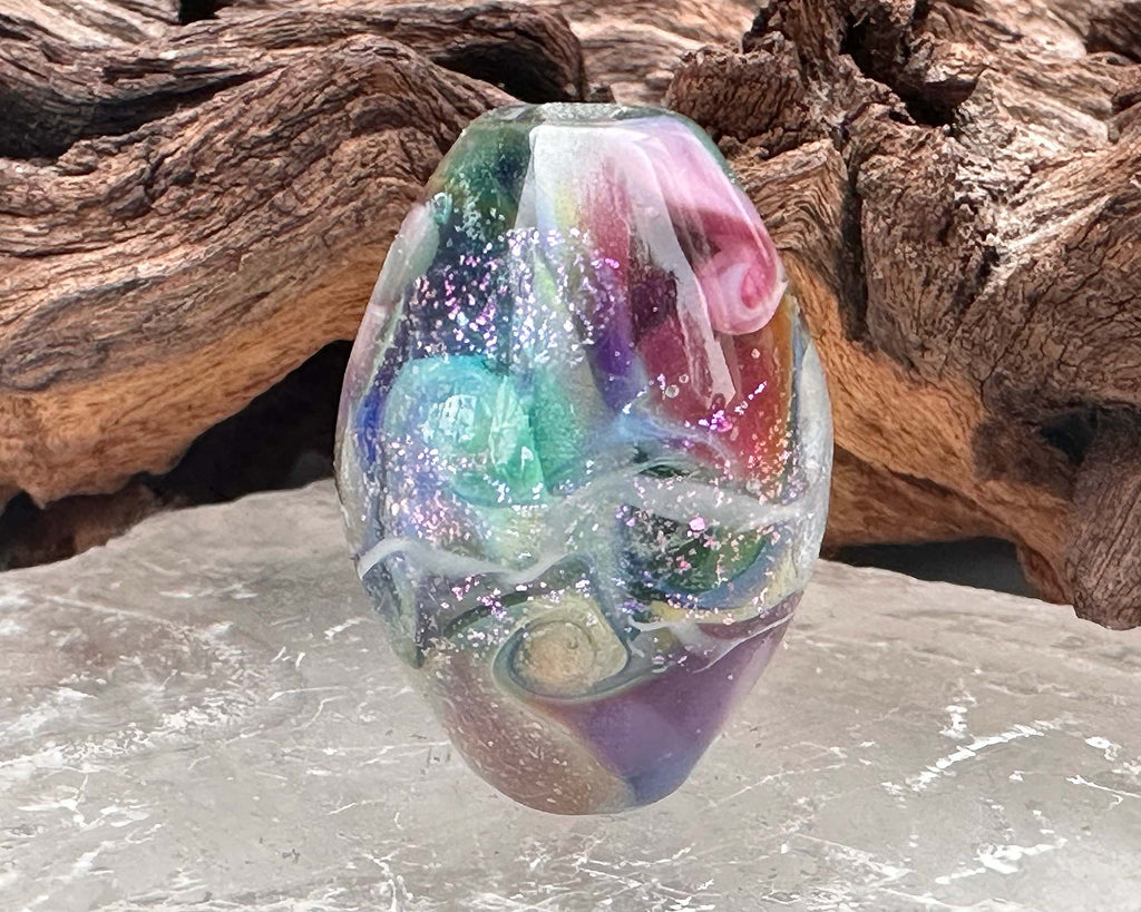 dichroic lampwork bead