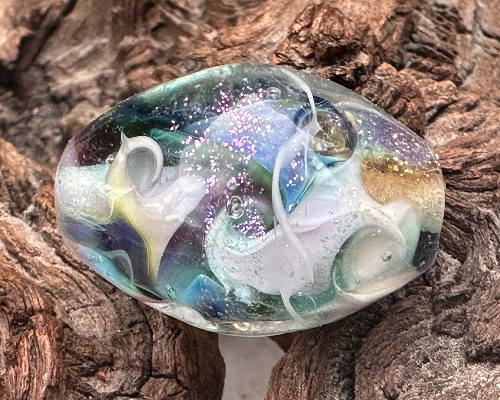 dichroic lampwork bead