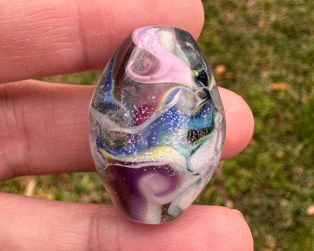 dichroic lampwork bead