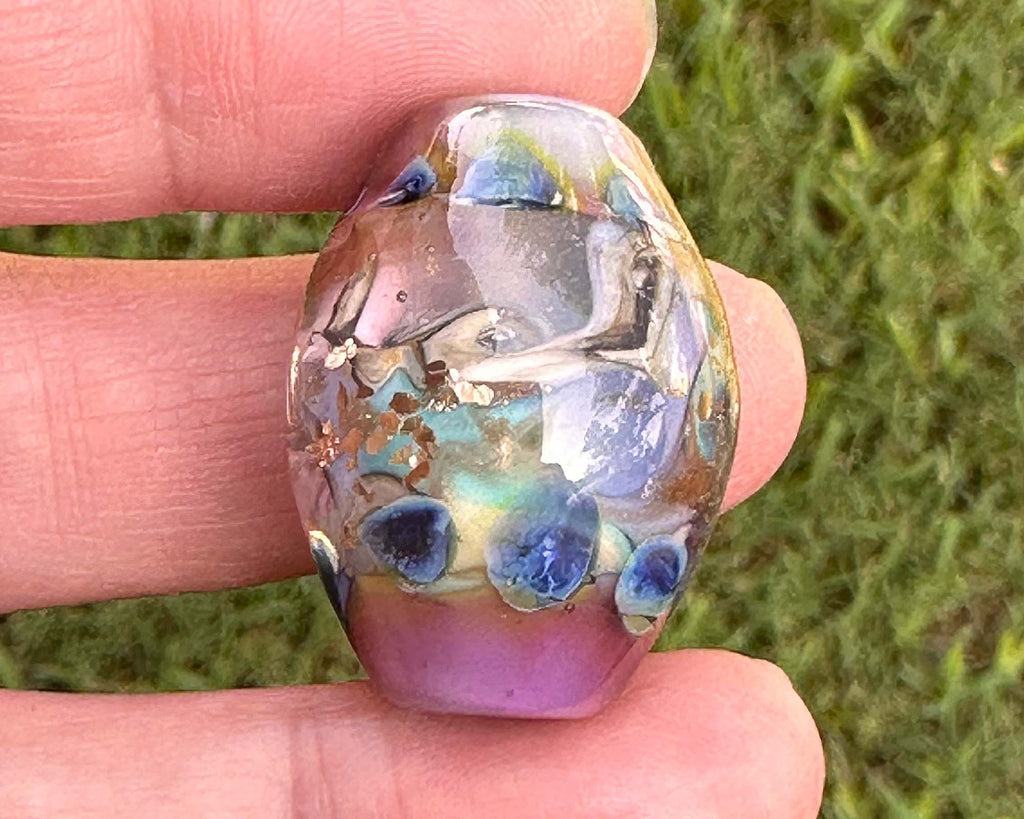 pink lampwork focal bead