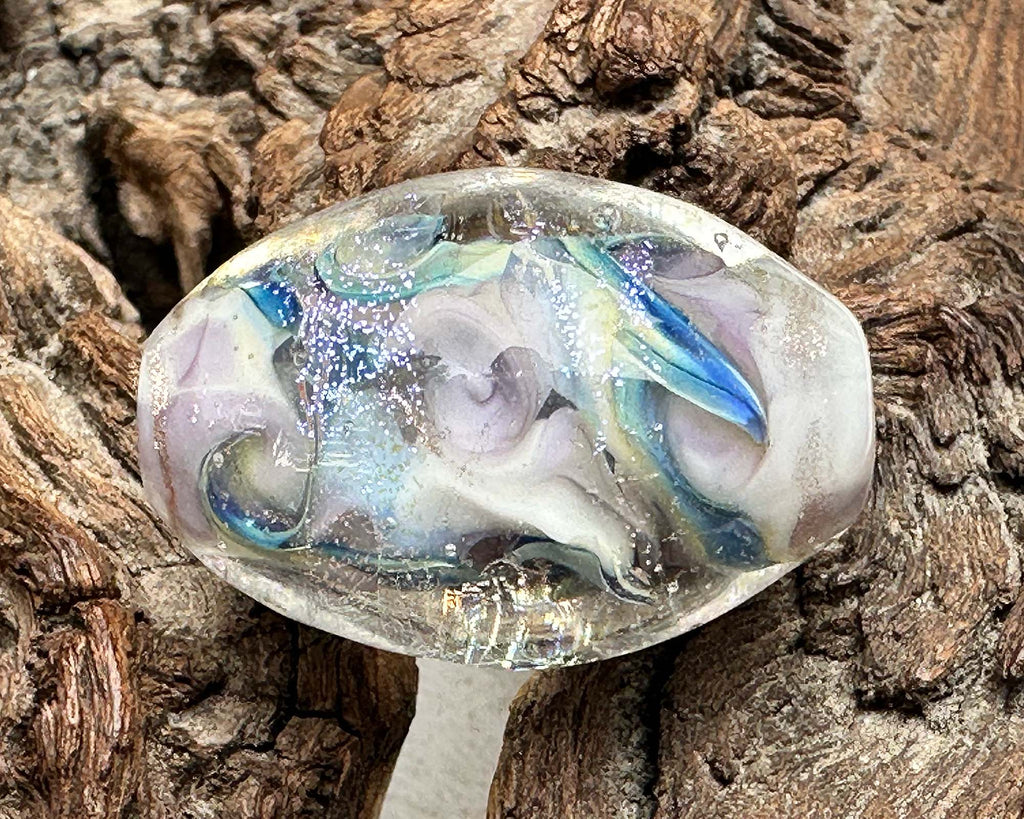 dichroic lampwork bead