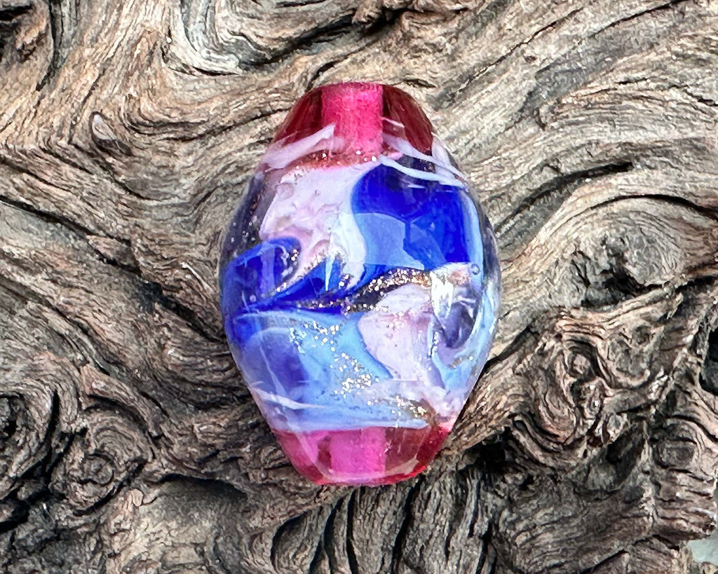 pink lampwork focal bead