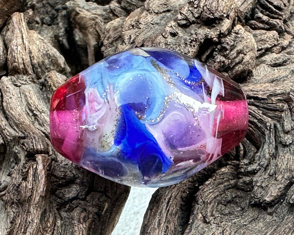 pink lampwork focal bead