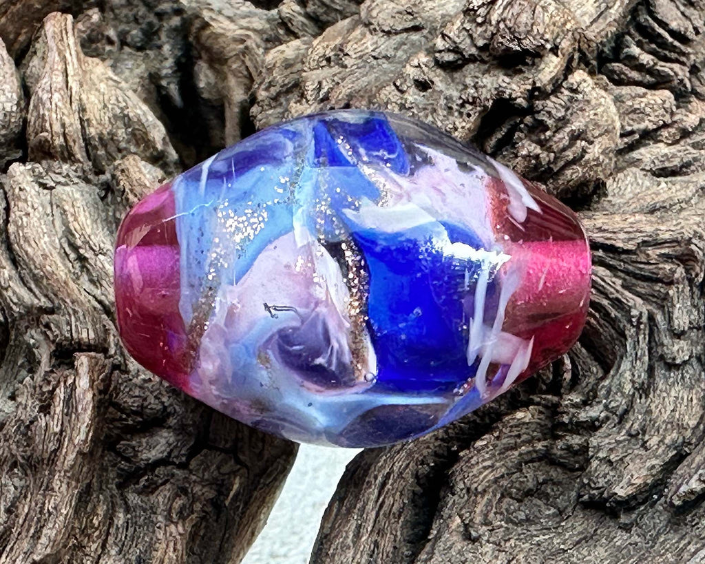 pink lampwork focal bead