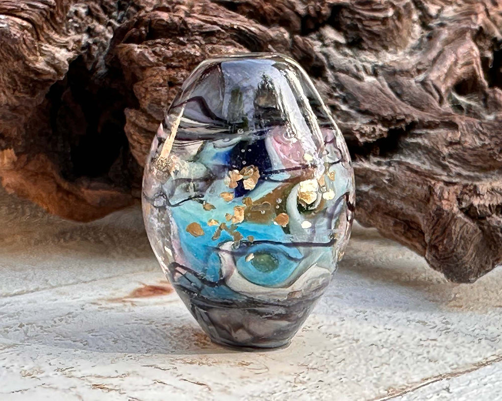 pastel lampwork bead