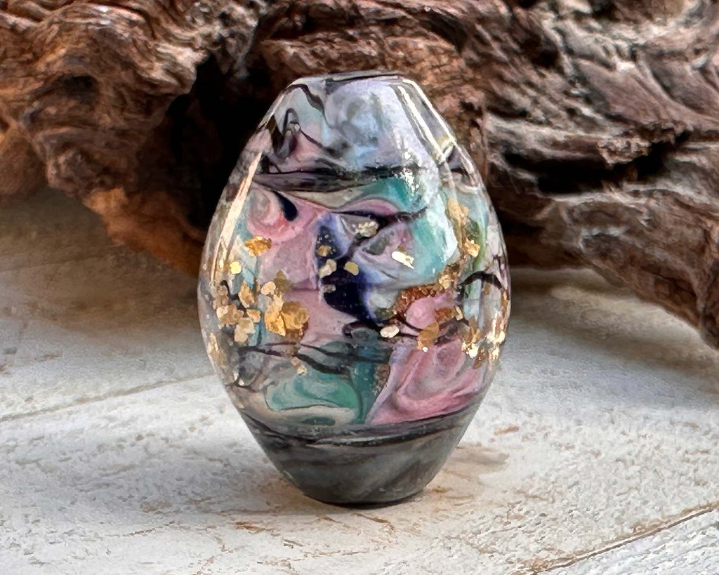 pastel lampwork bead