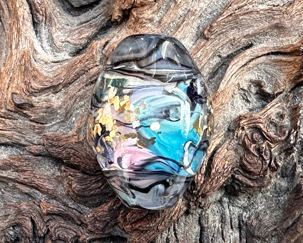 pastel lampwork bead