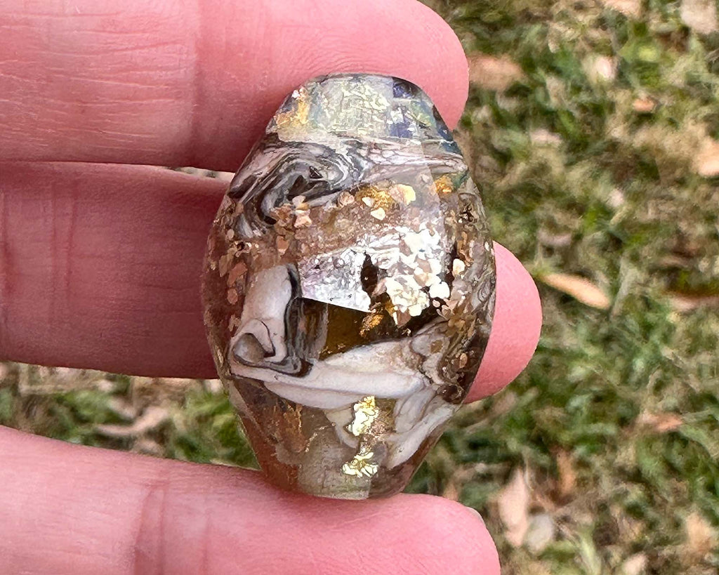 organic lampwork beads