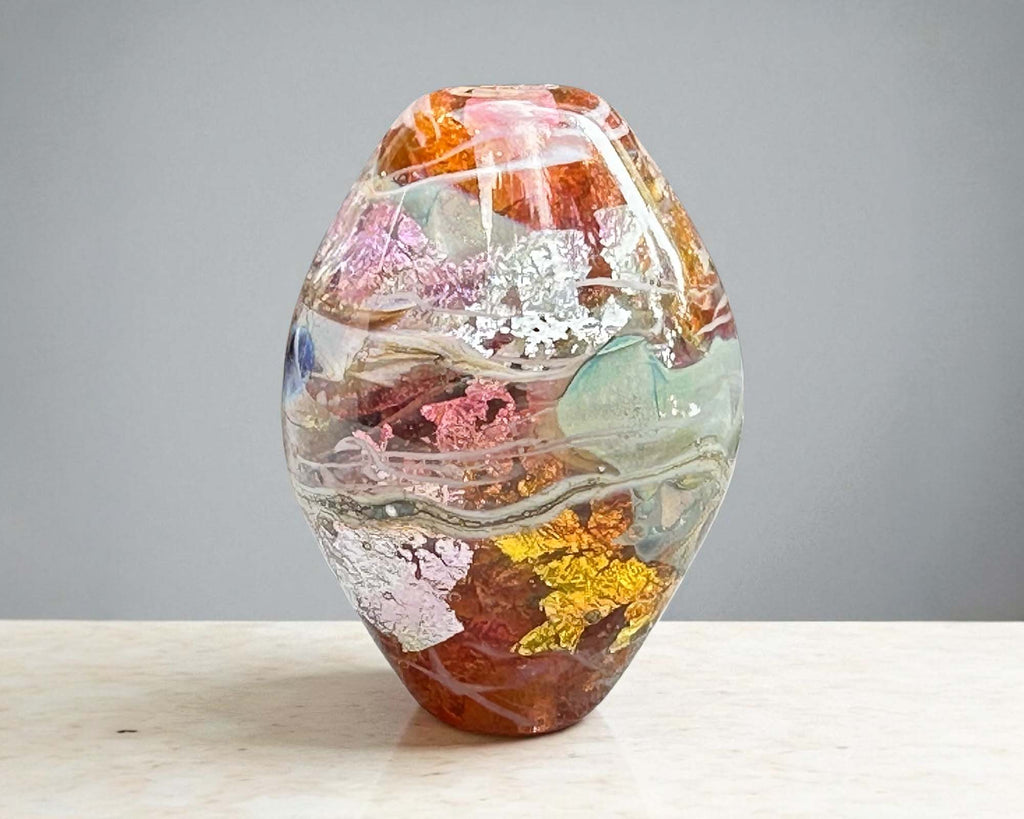 organic lampwork bead