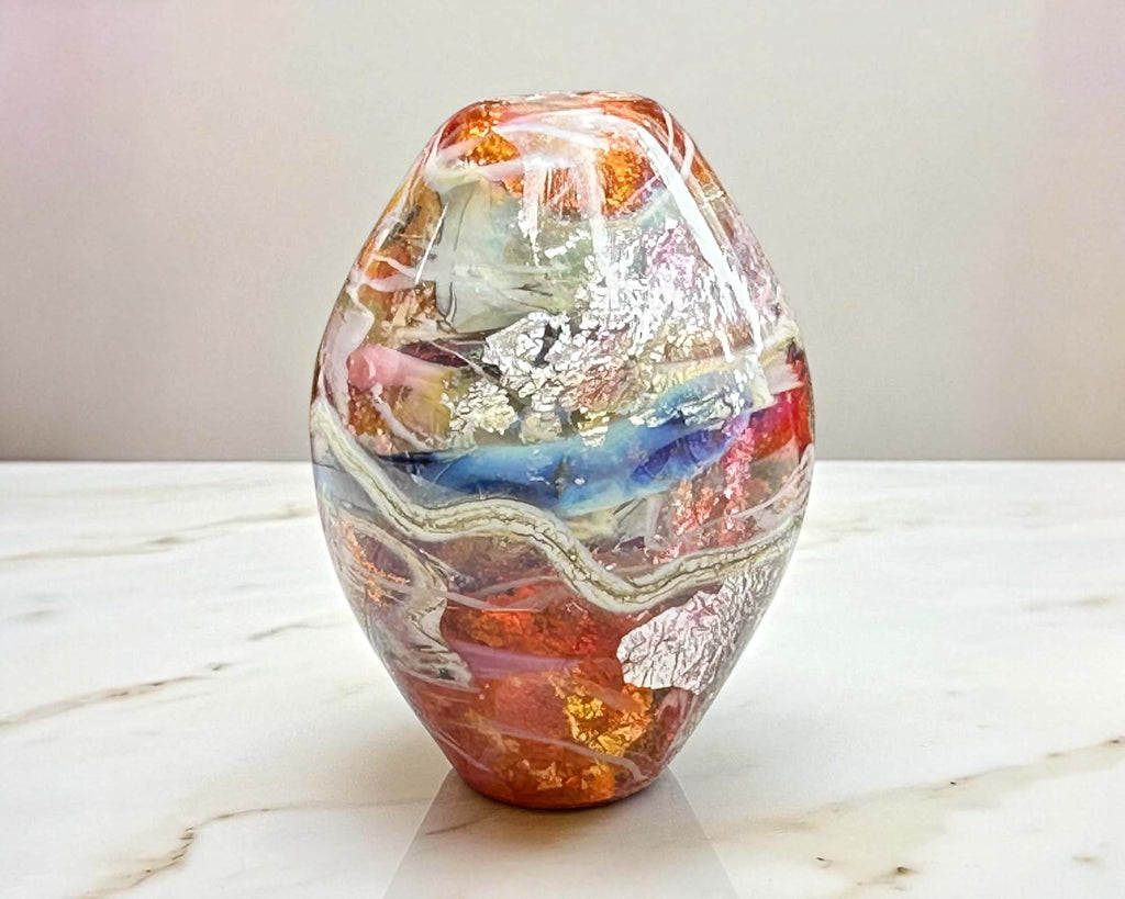 organic lampwork bead